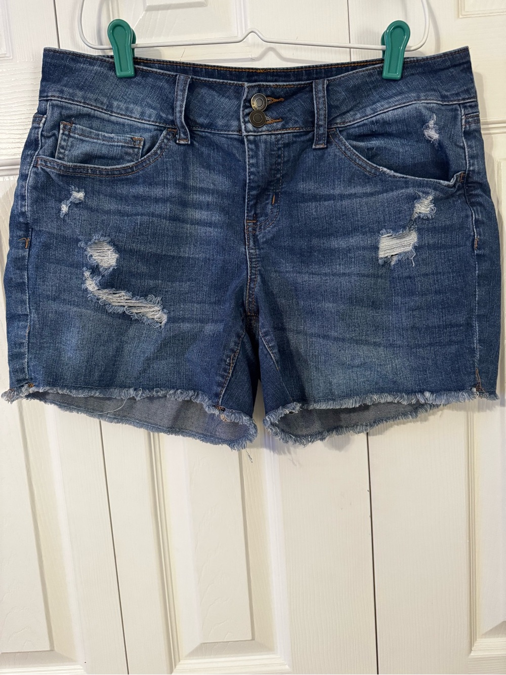 SO Distressed Dark Blue Denim Jean Shorts